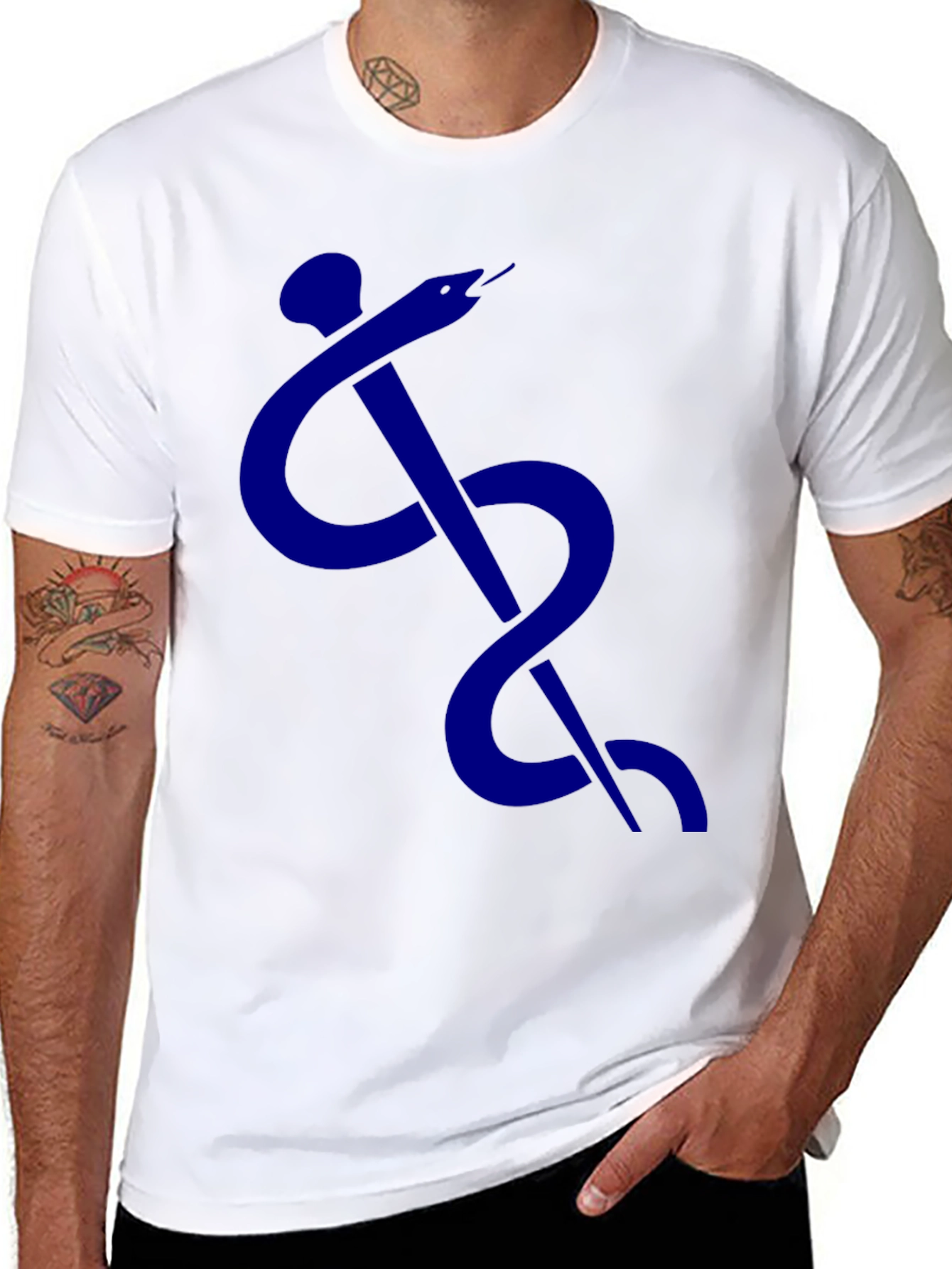 Caduceus Symbol T-Shirt - Classic Medical Design