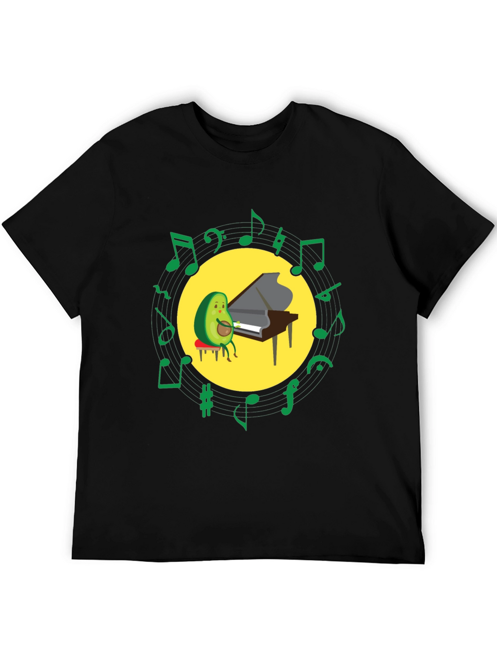 Avocado Pianist T-Shirt - Funny Music Lover Tee