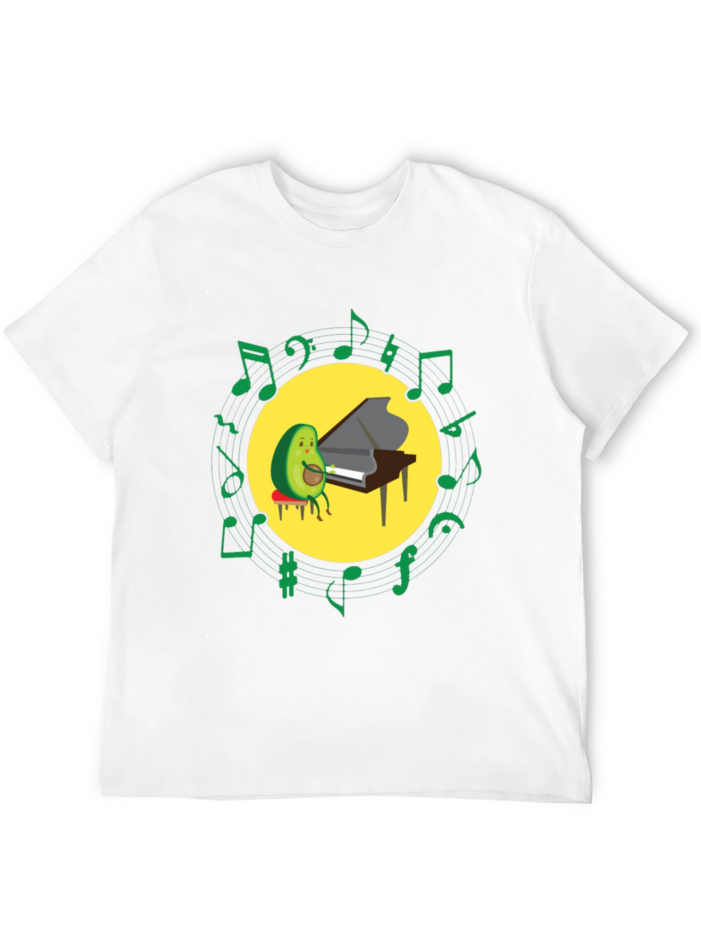 Avocado Pianist T-Shirt - Funny Music Lover Tee