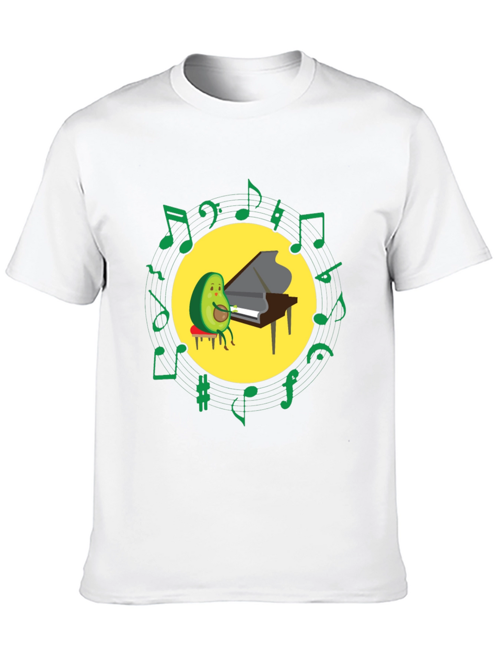 Avocado Pianist T-Shirt - Funny Music Lover Tee
