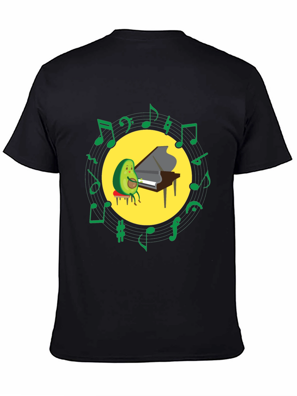 Avocado Pianist T-Shirt - Funny Music Lover Tee