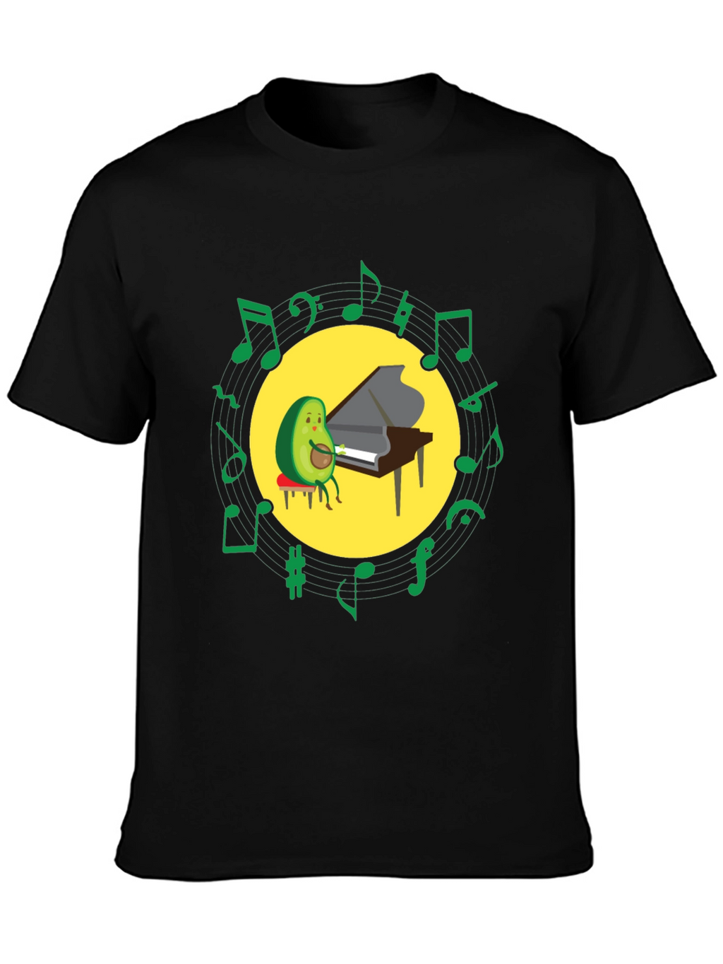 Avocado Pianist T-Shirt - Funny Music Lover Tee
