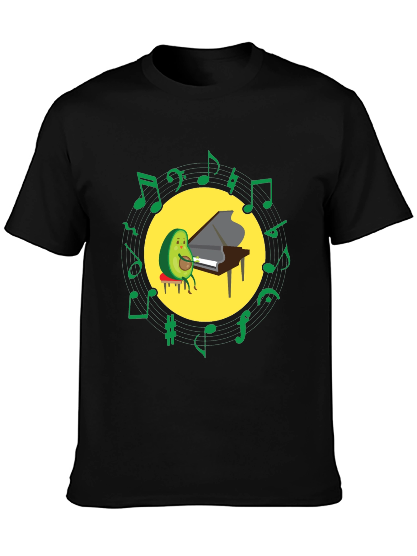 Avocado Pianist T-Shirt - Funny Music Lover Tee