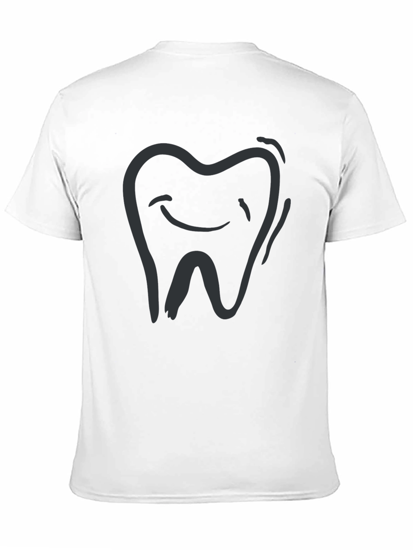 Smiling Tooth Graphic Tee - Black Cotton Comfort