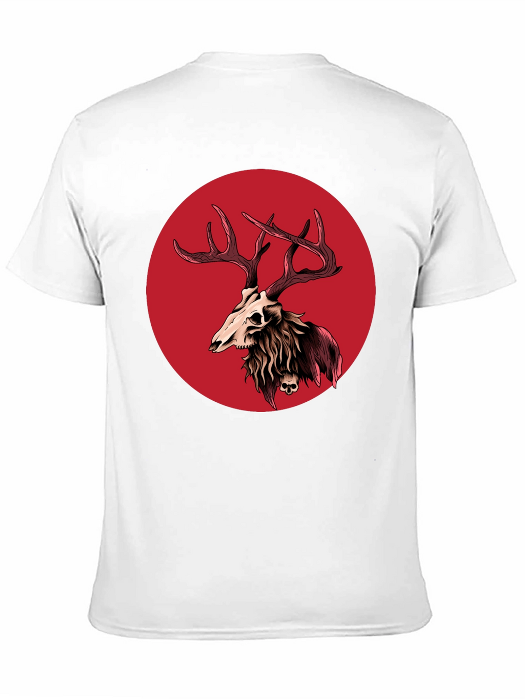 Skull Deer Graphic Tee - Black