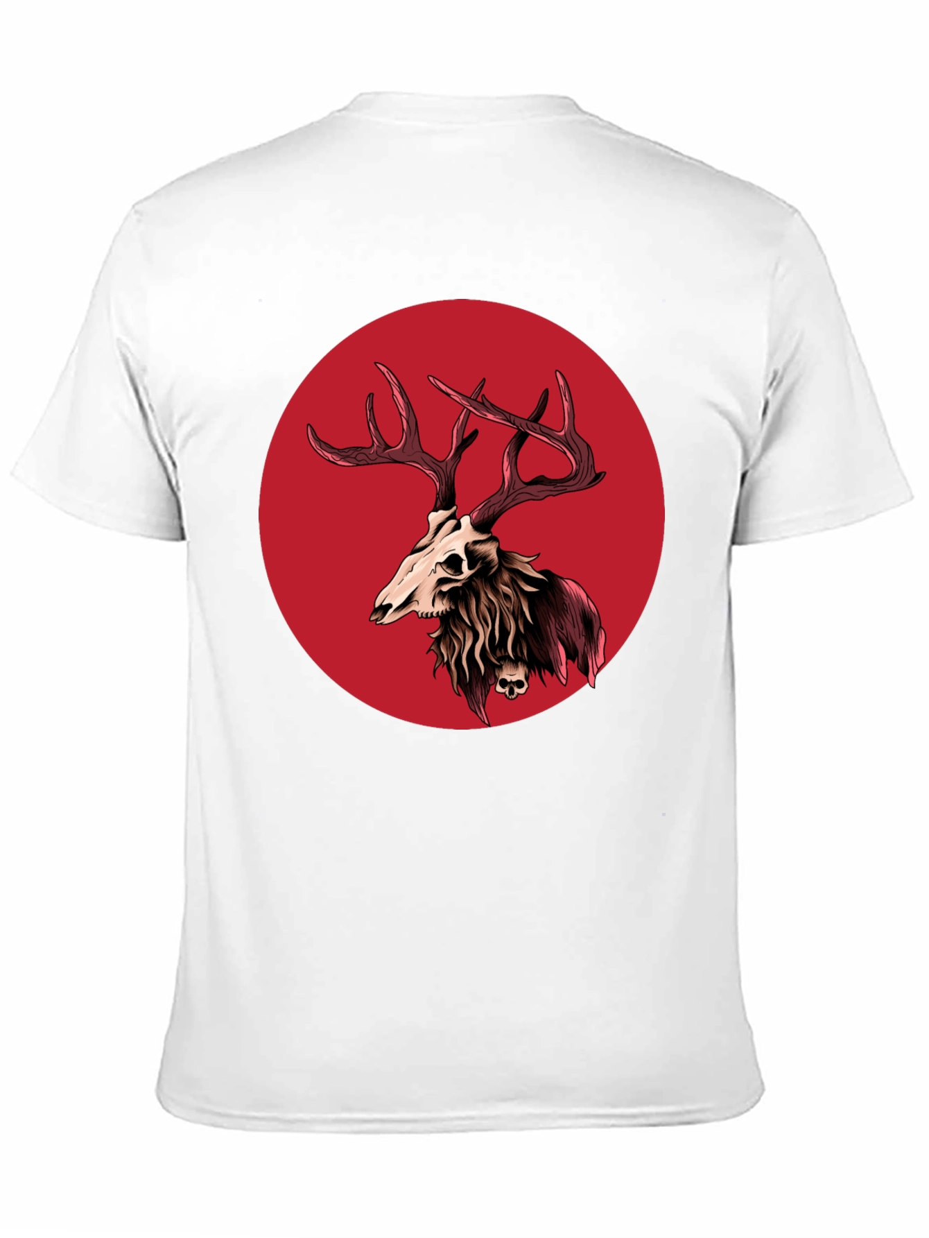 Skull Deer Graphic Tee - Black