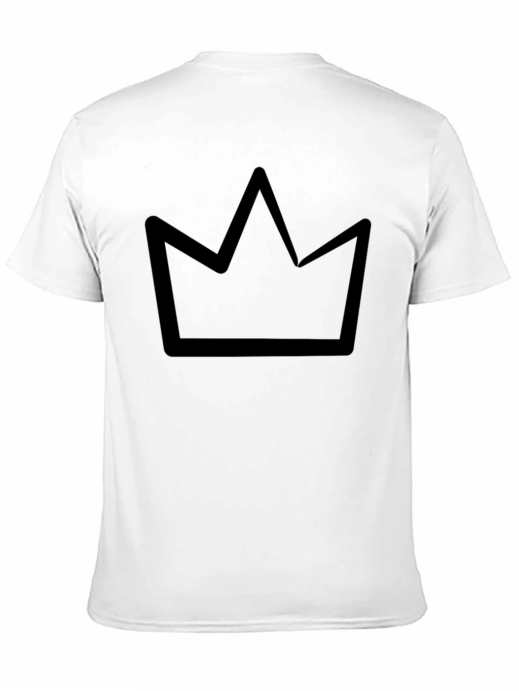 Crown Graphic Tee - Unisex Casual Black T-Shirt