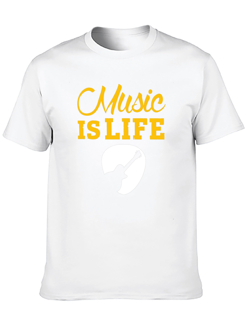 Music is Life Guitar Pick Graphic Tee