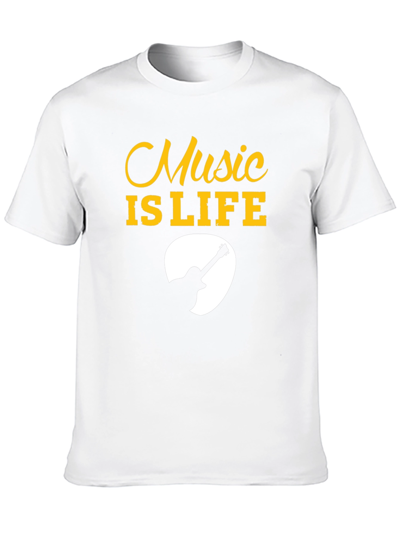 Music is Life Guitar Pick Graphic Tee
