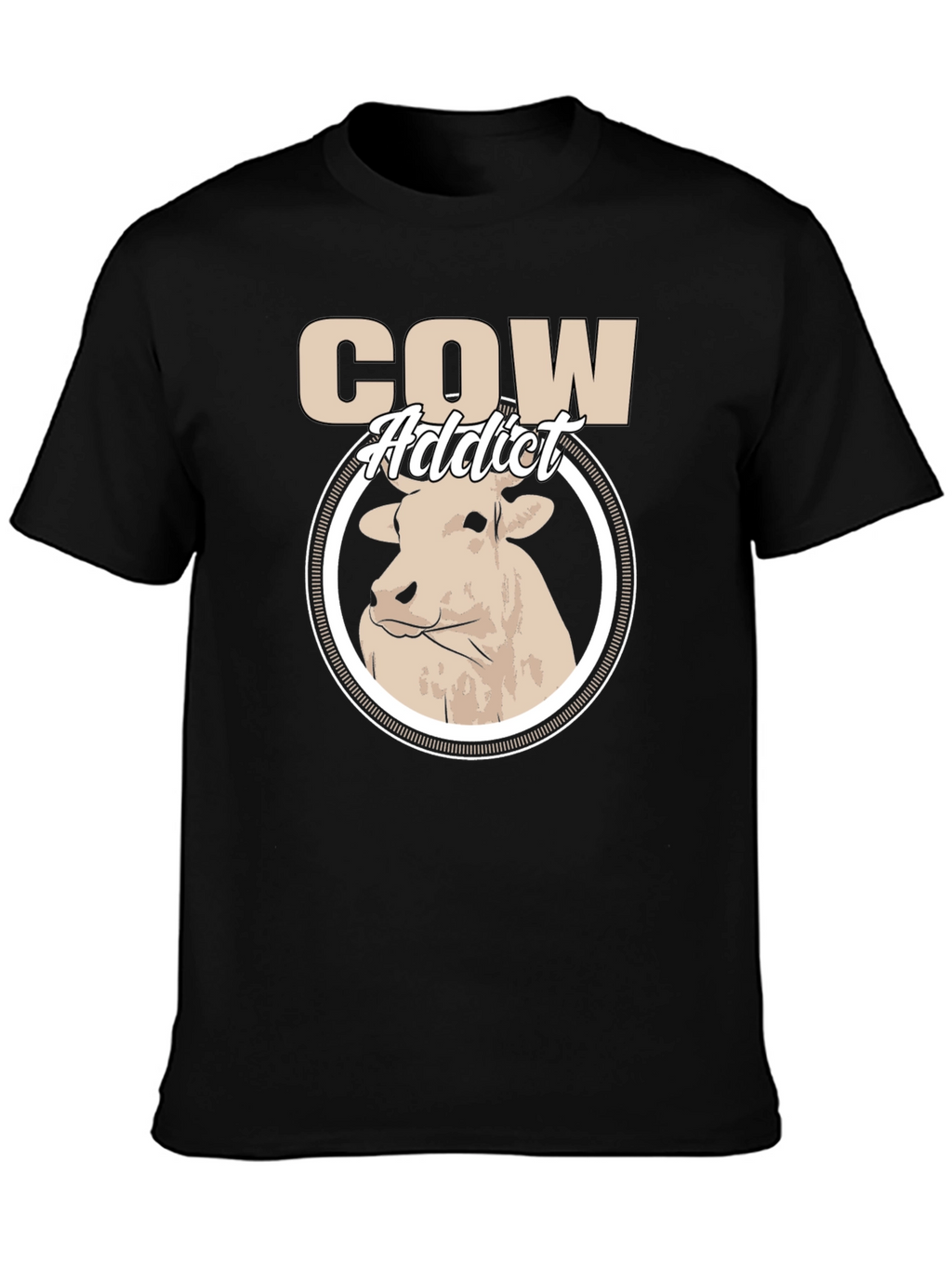 Cow Addict Graphic T-Shirt - Stylish Animal Lover Tee