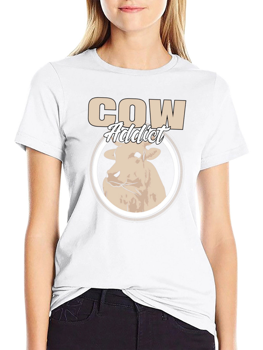 Cow Addict Graphic T-Shirt - Stylish Animal Lover Tee