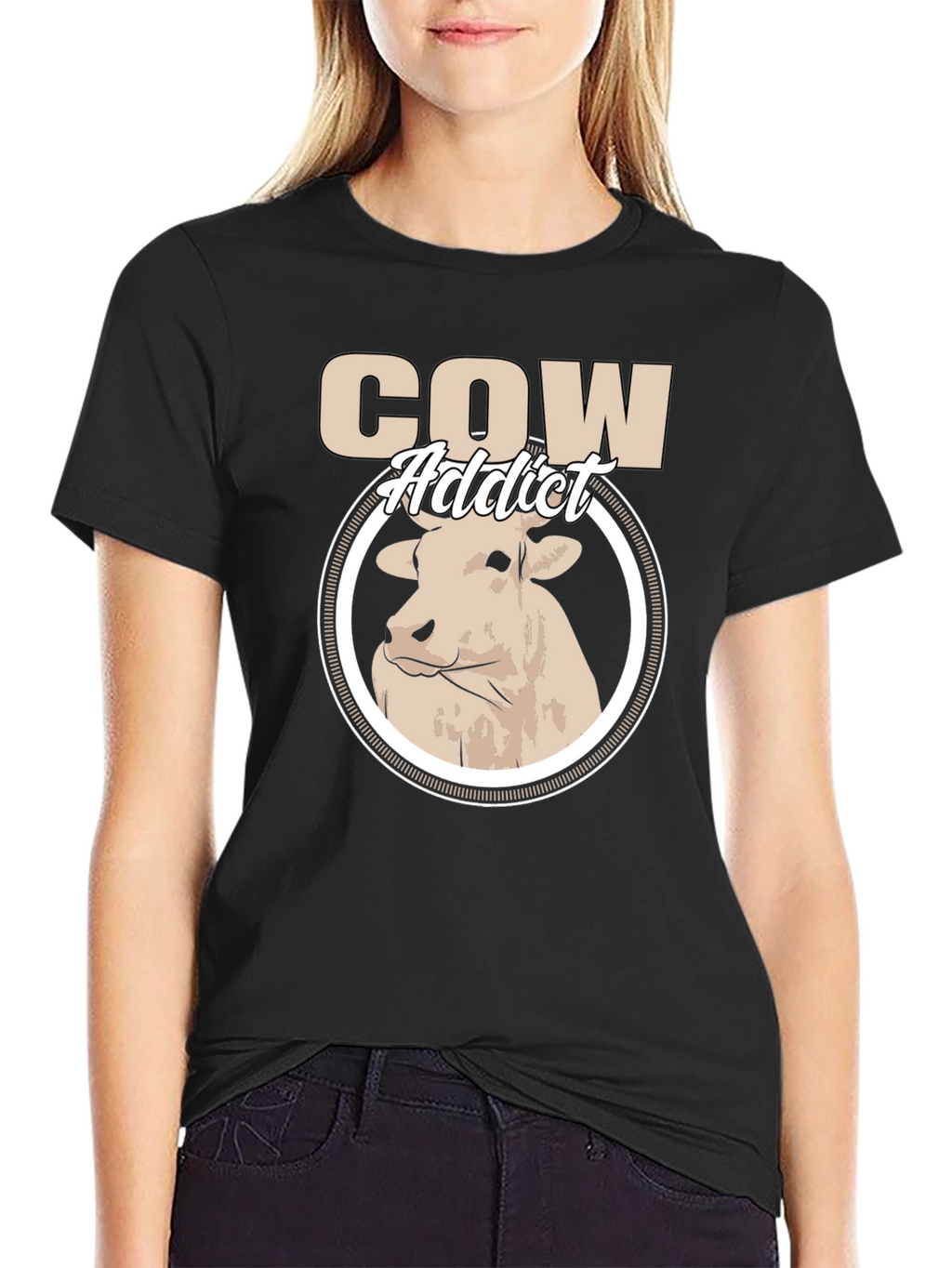 Cow Addict Graphic T-Shirt - Stylish Animal Lover Tee