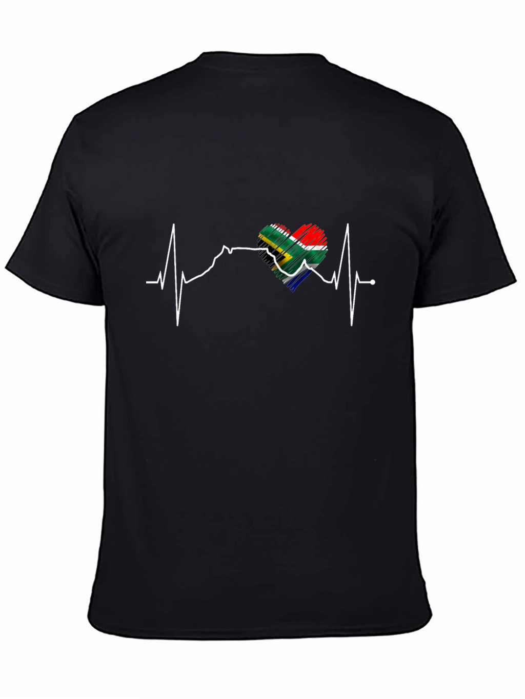 South Africa Flag Heartbeat T-Shirt