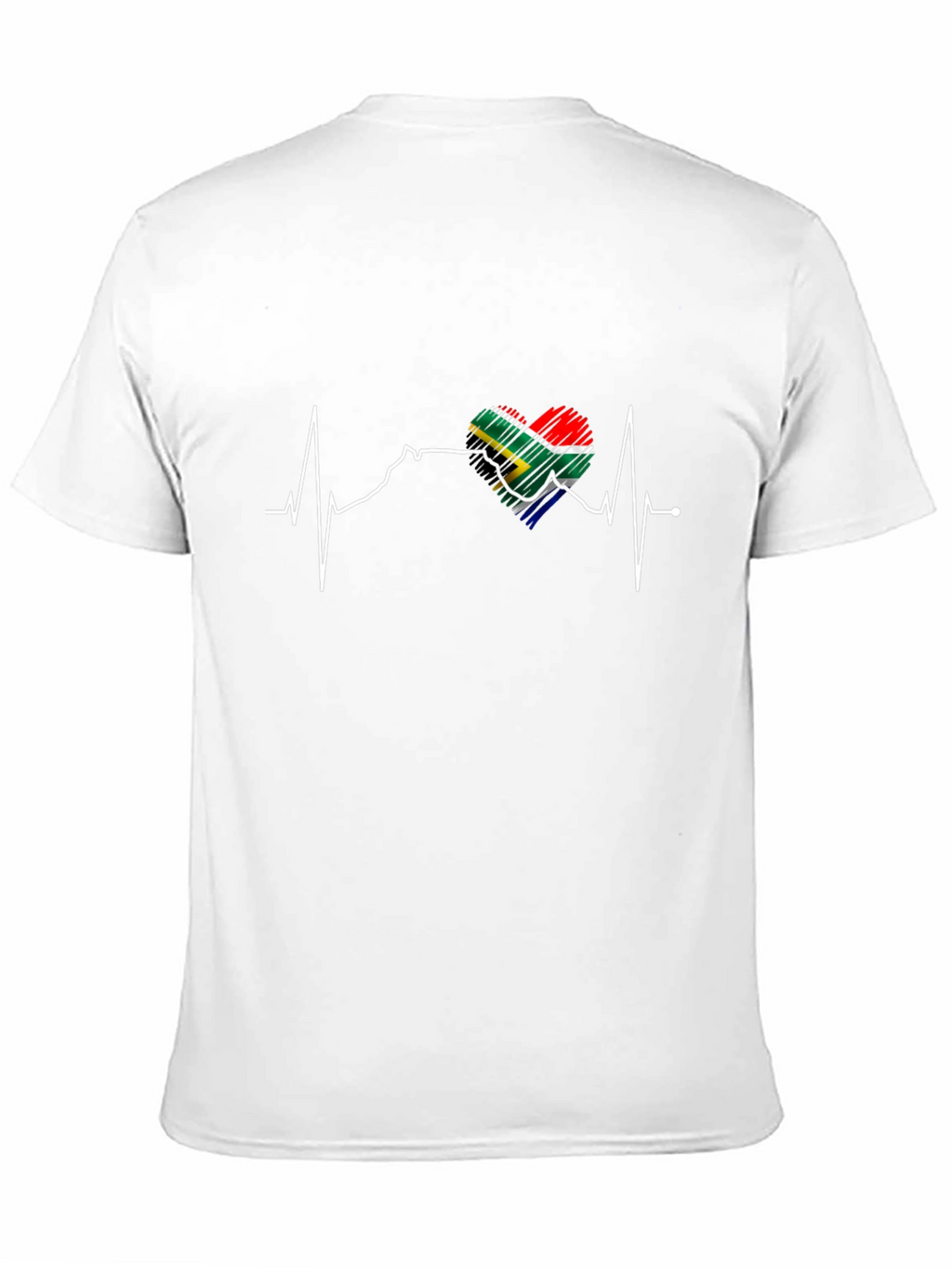 South Africa Flag Heartbeat T-Shirt