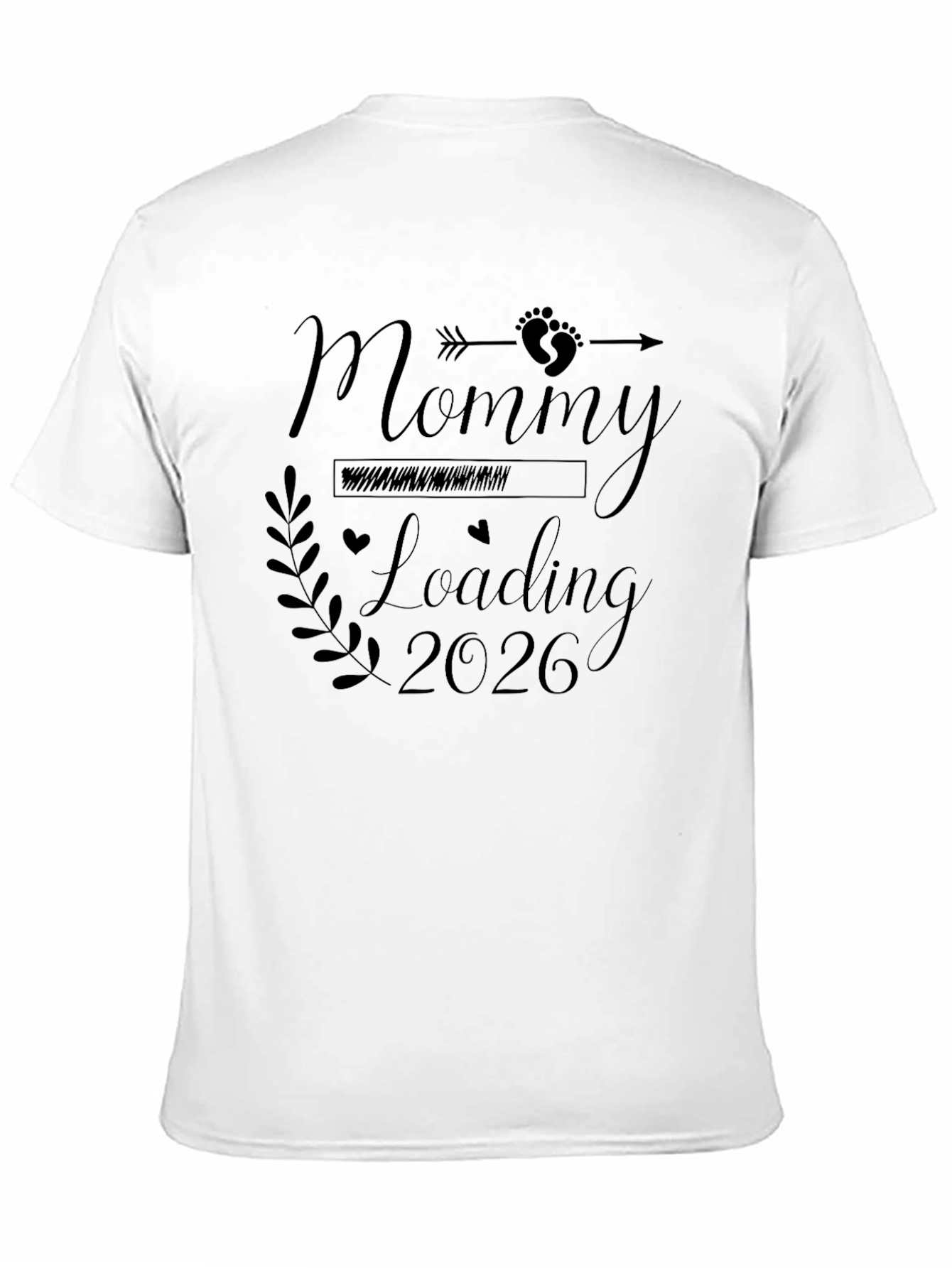 Mommy Loading 2026 Black Graphic T-Shirt