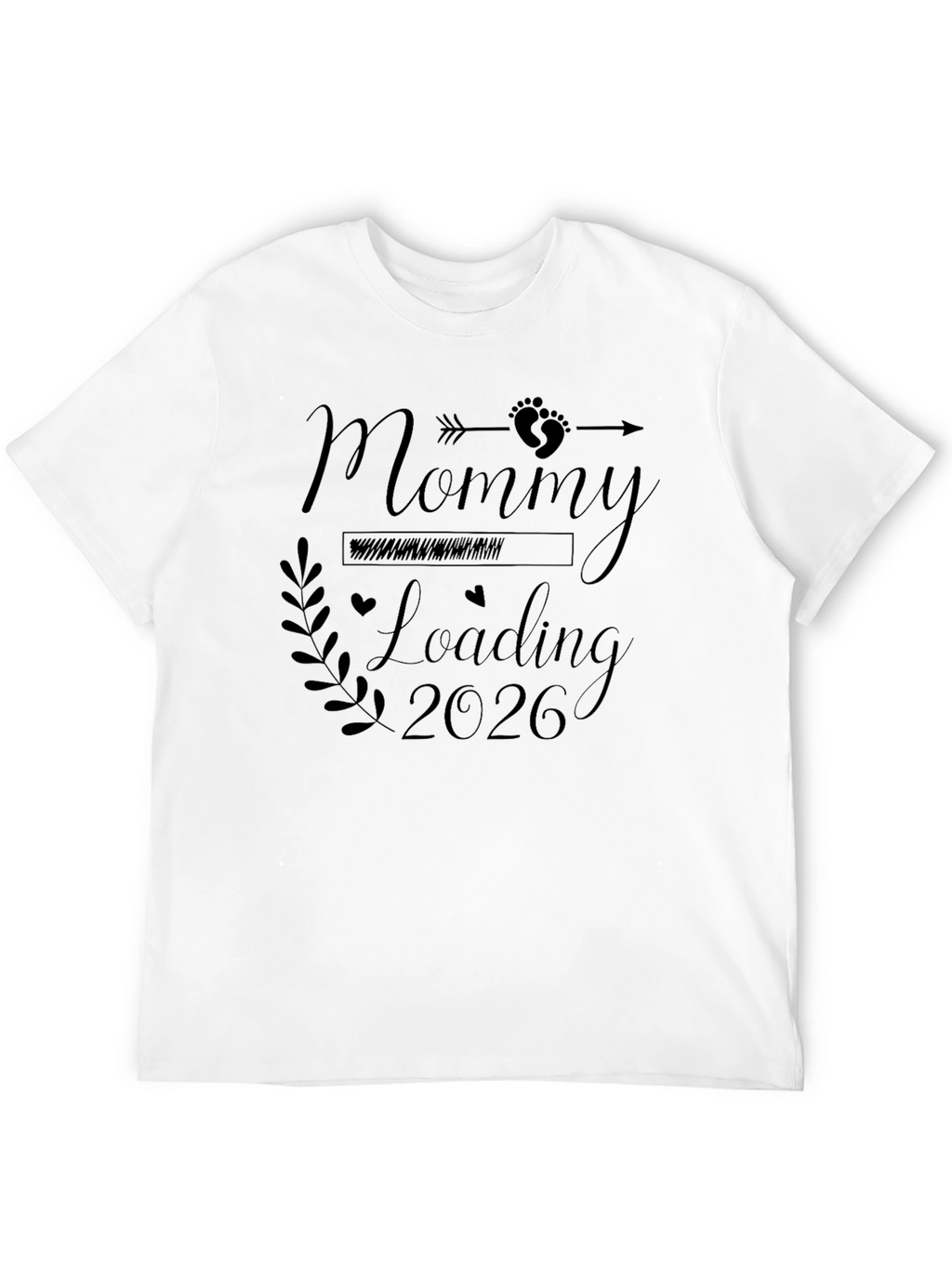 Mommy Loading 2026 Black Graphic T-Shirt