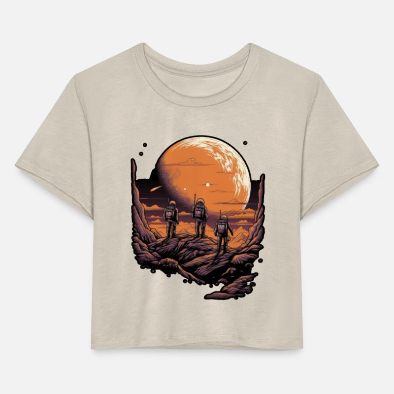 A group of Astronauts Exploring an Alien planet