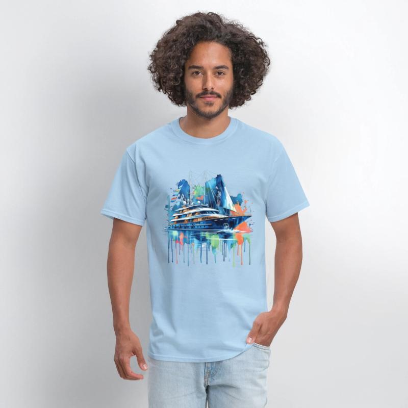 A Yacht Painted In Watercolor