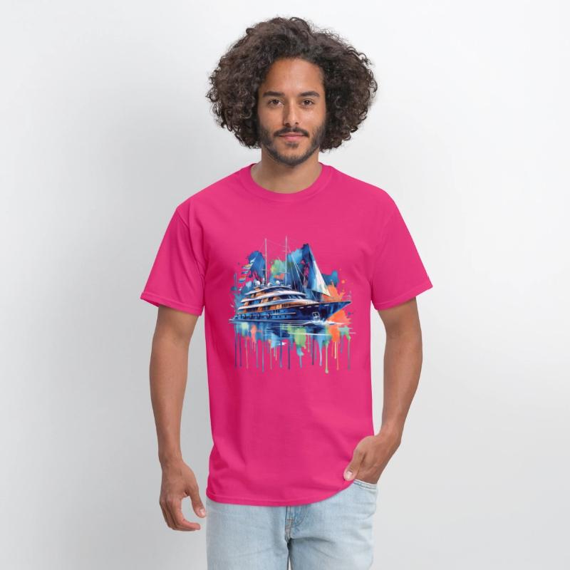 A Yacht Painted In Watercolor