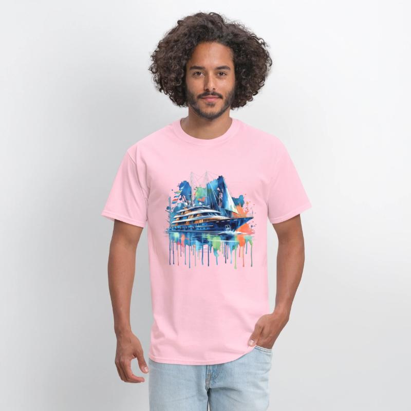 A Yacht Painted In Watercolor