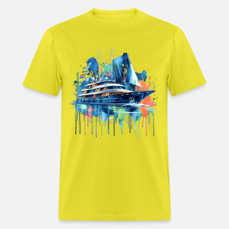 A Yacht Painted In Watercolor
