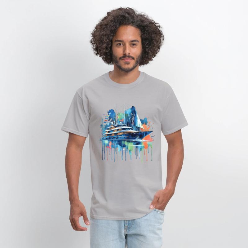A Yacht Painted In Watercolor
