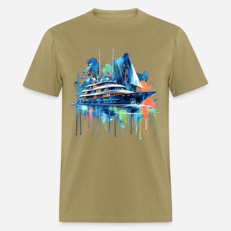 A Yacht Painted In Watercolor