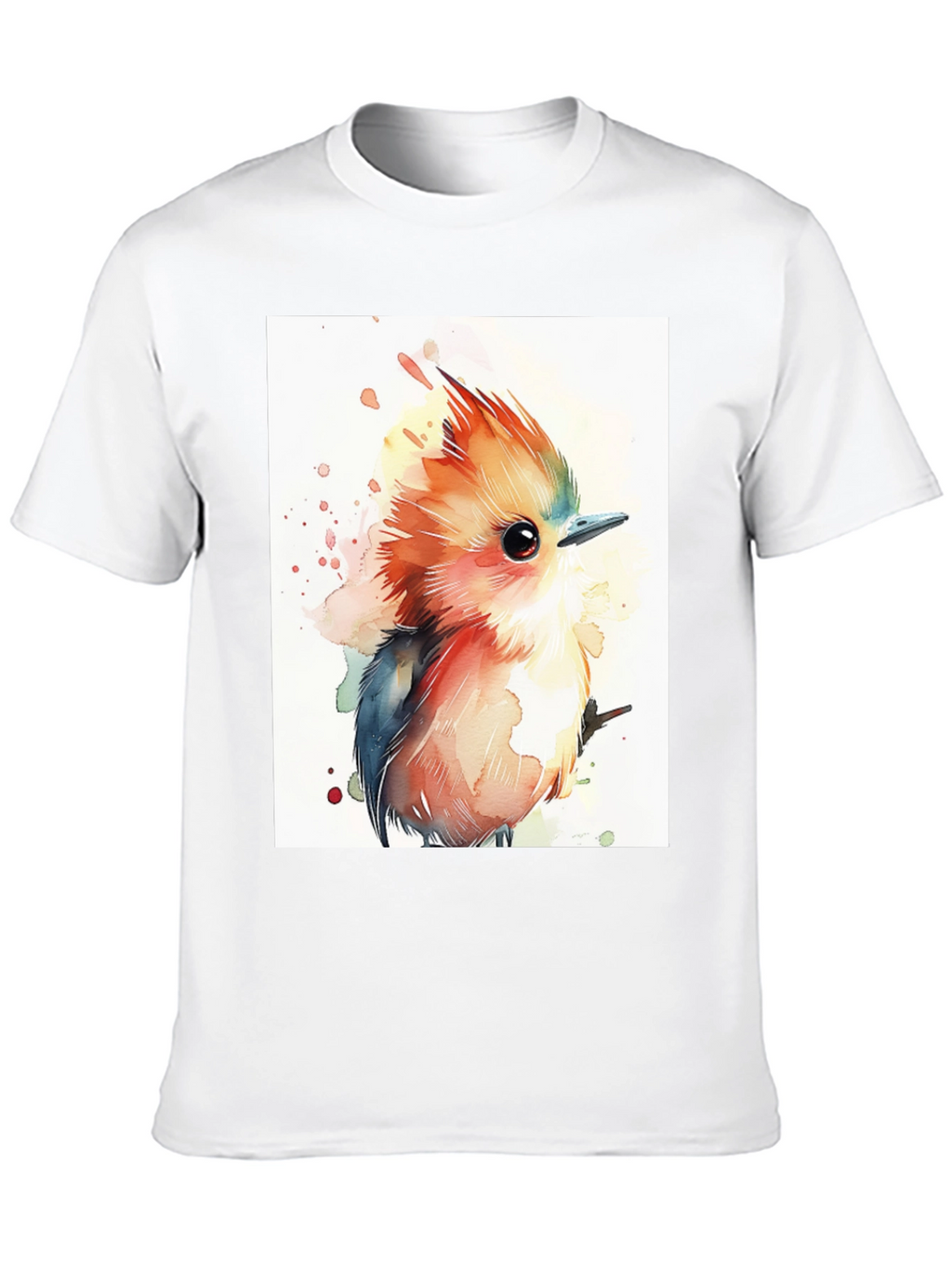 Watercolor Bird Graphic T-Shirt