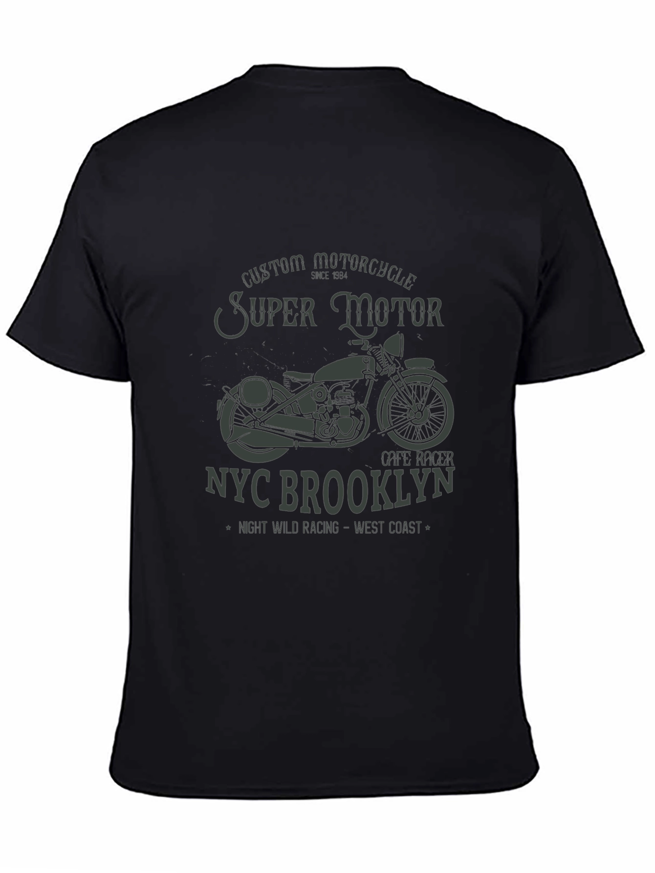 Super Motor NYC Brooklyn T-Shirt - Vintage Motorcycle Design