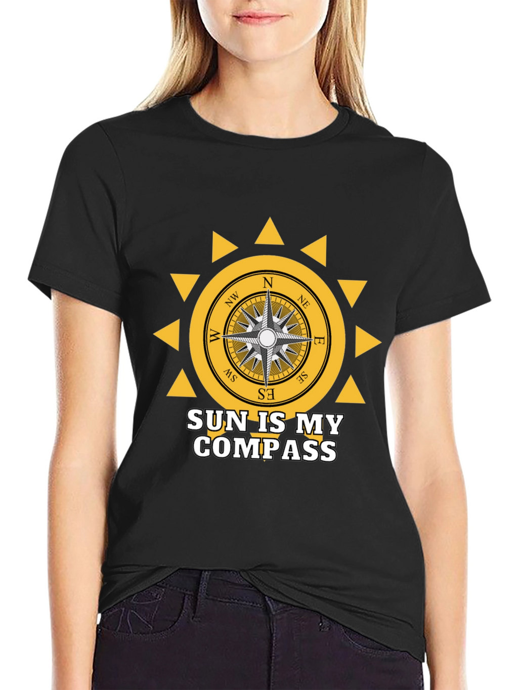 Sun Compass Graphic Tee - Adventure Awaits!