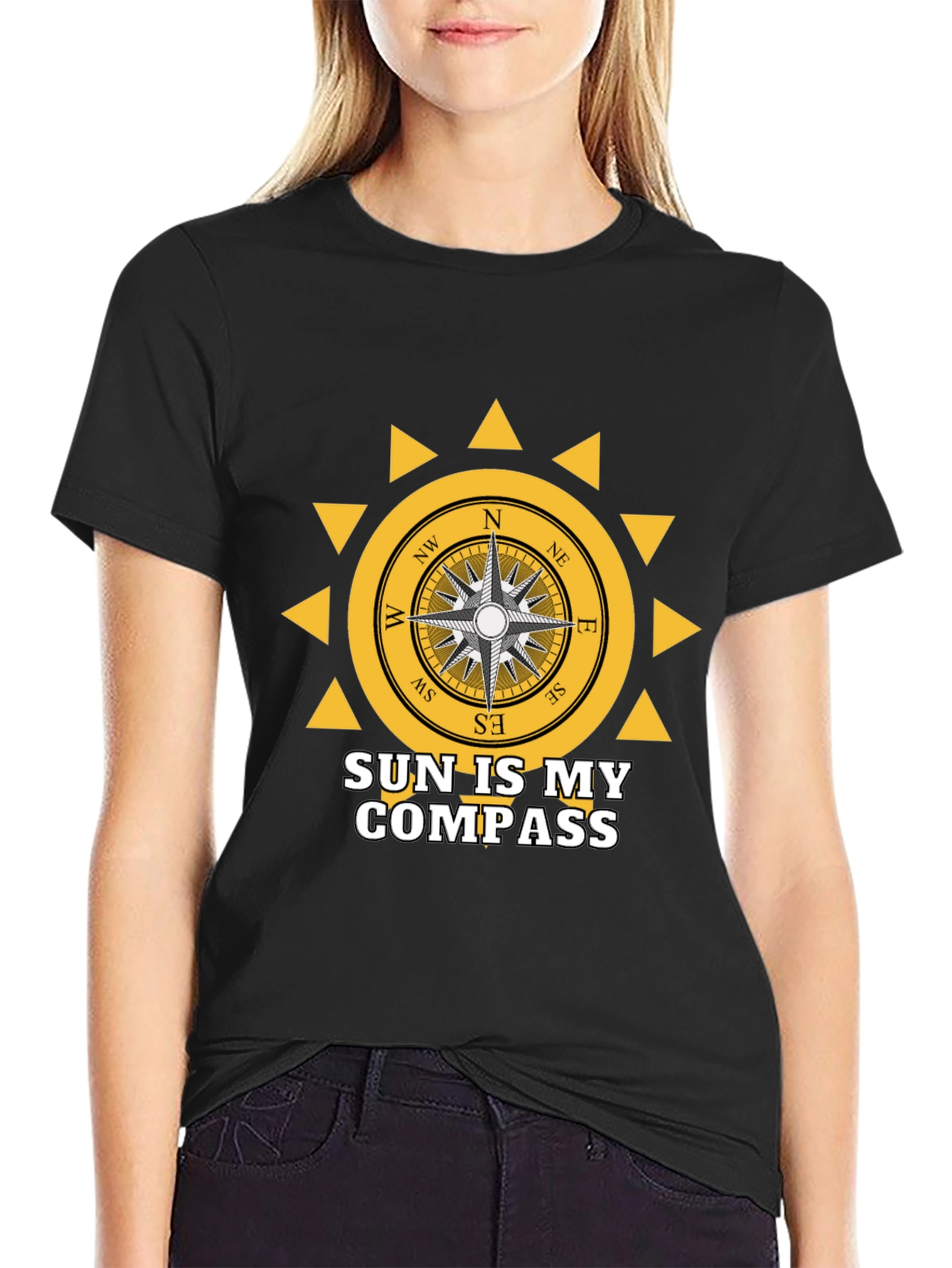 Sun Compass Graphic Tee - Adventure Awaits!