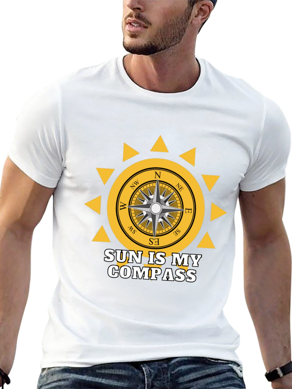 Sun Compass Graphic Tee - Adventure Awaits!