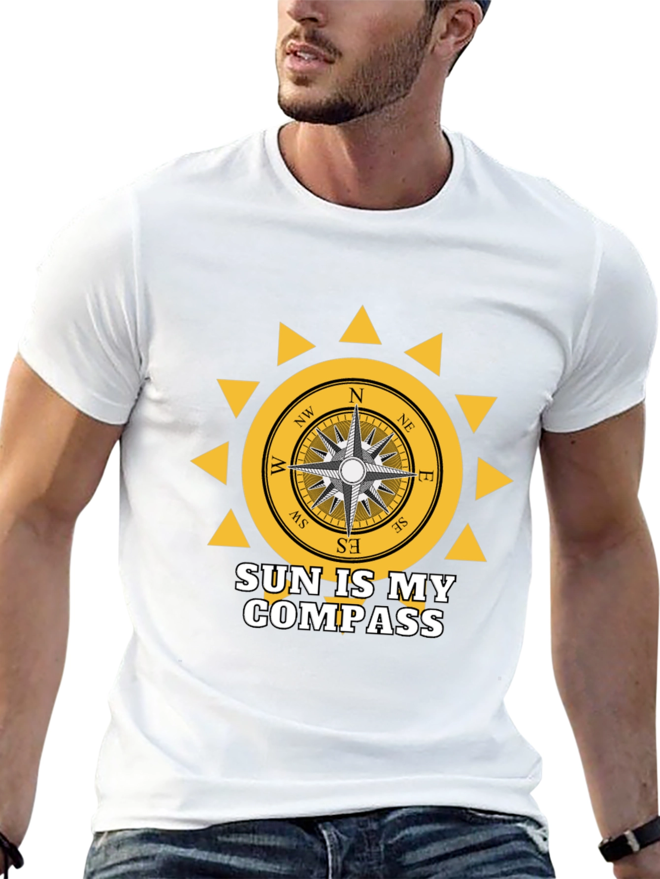 Sun Compass Graphic Tee - Adventure Awaits!