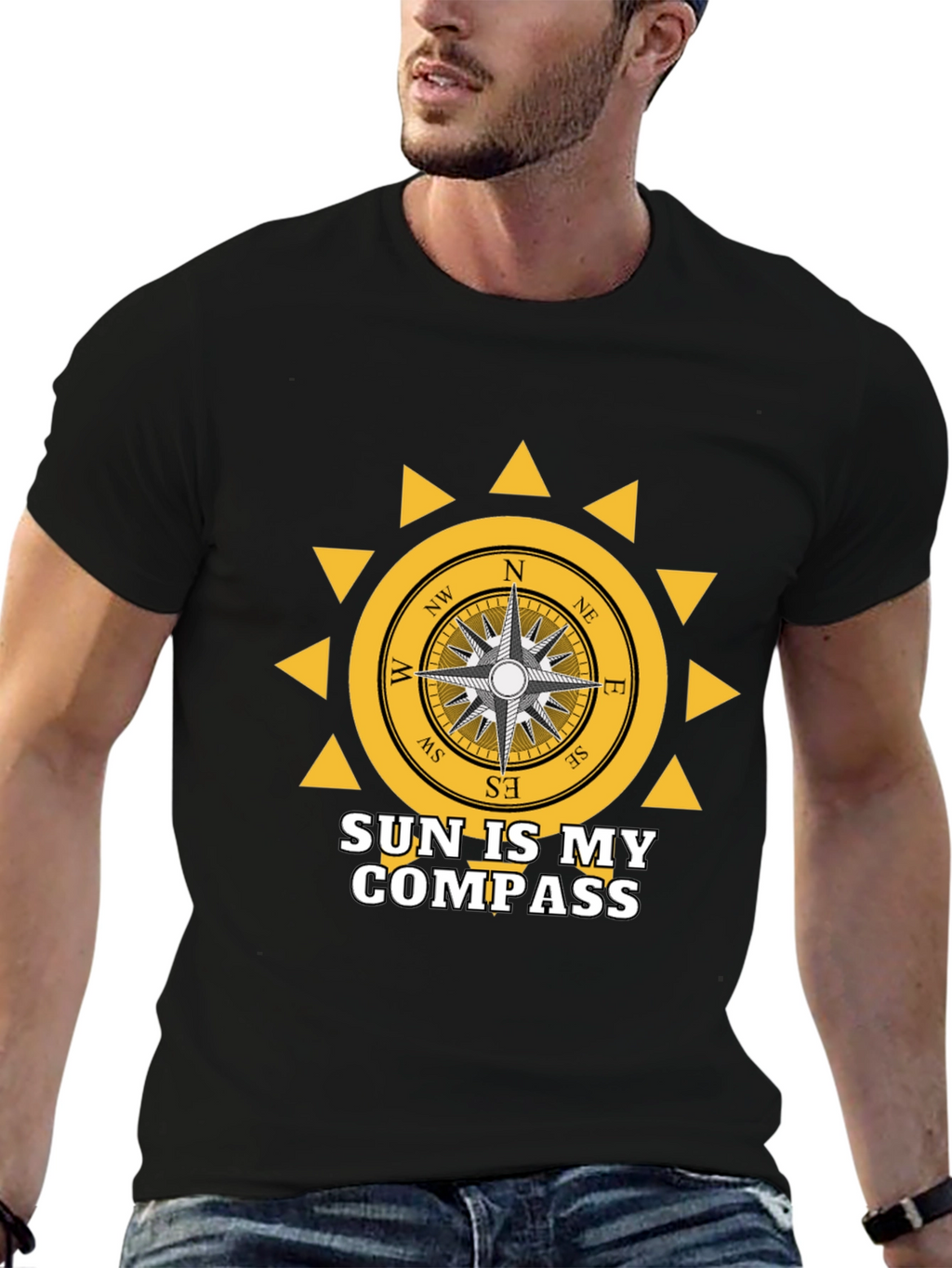 Sun Compass Graphic Tee - Adventure Awaits!