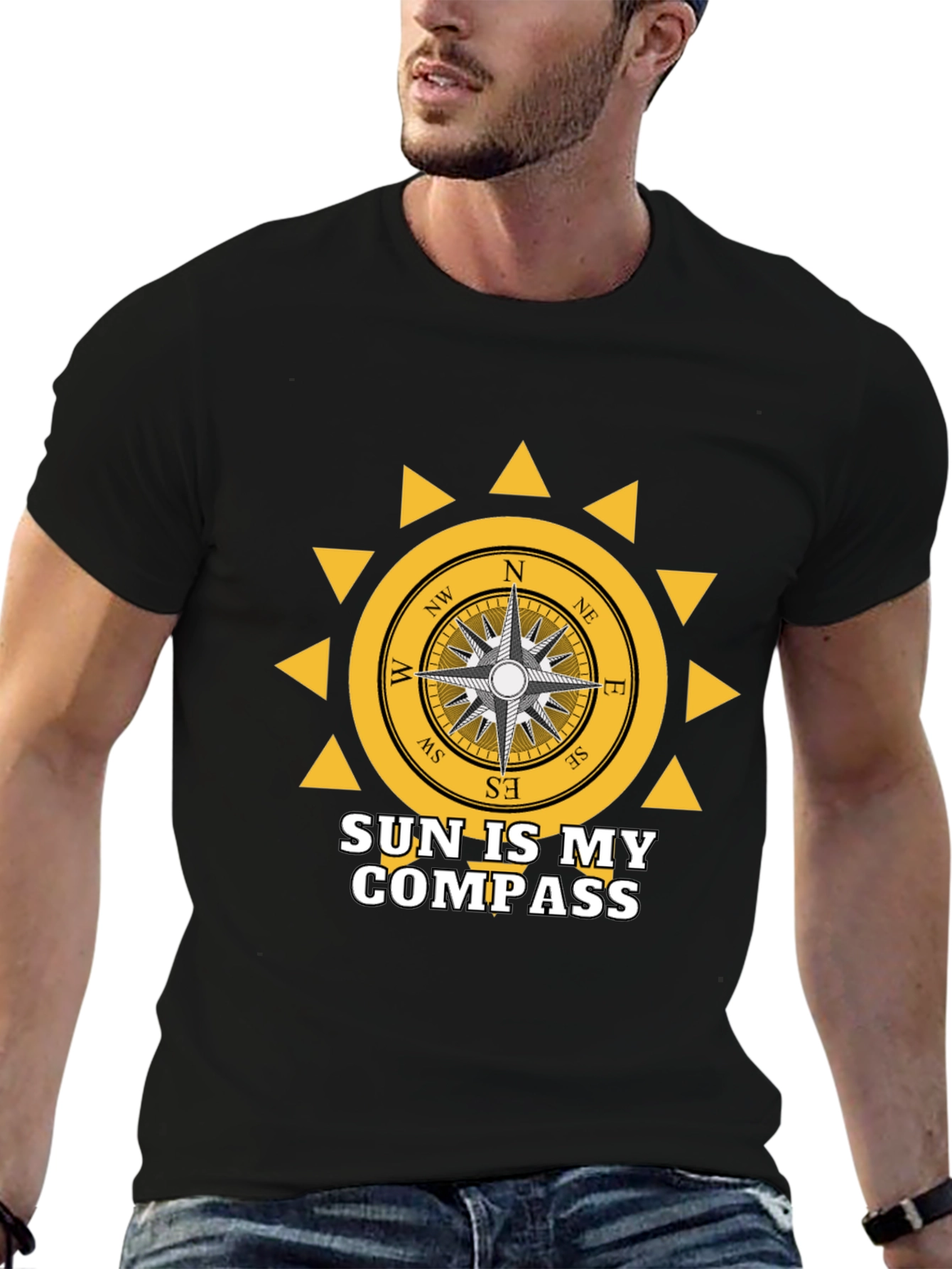 Sun Compass Graphic Tee - Adventure Awaits!