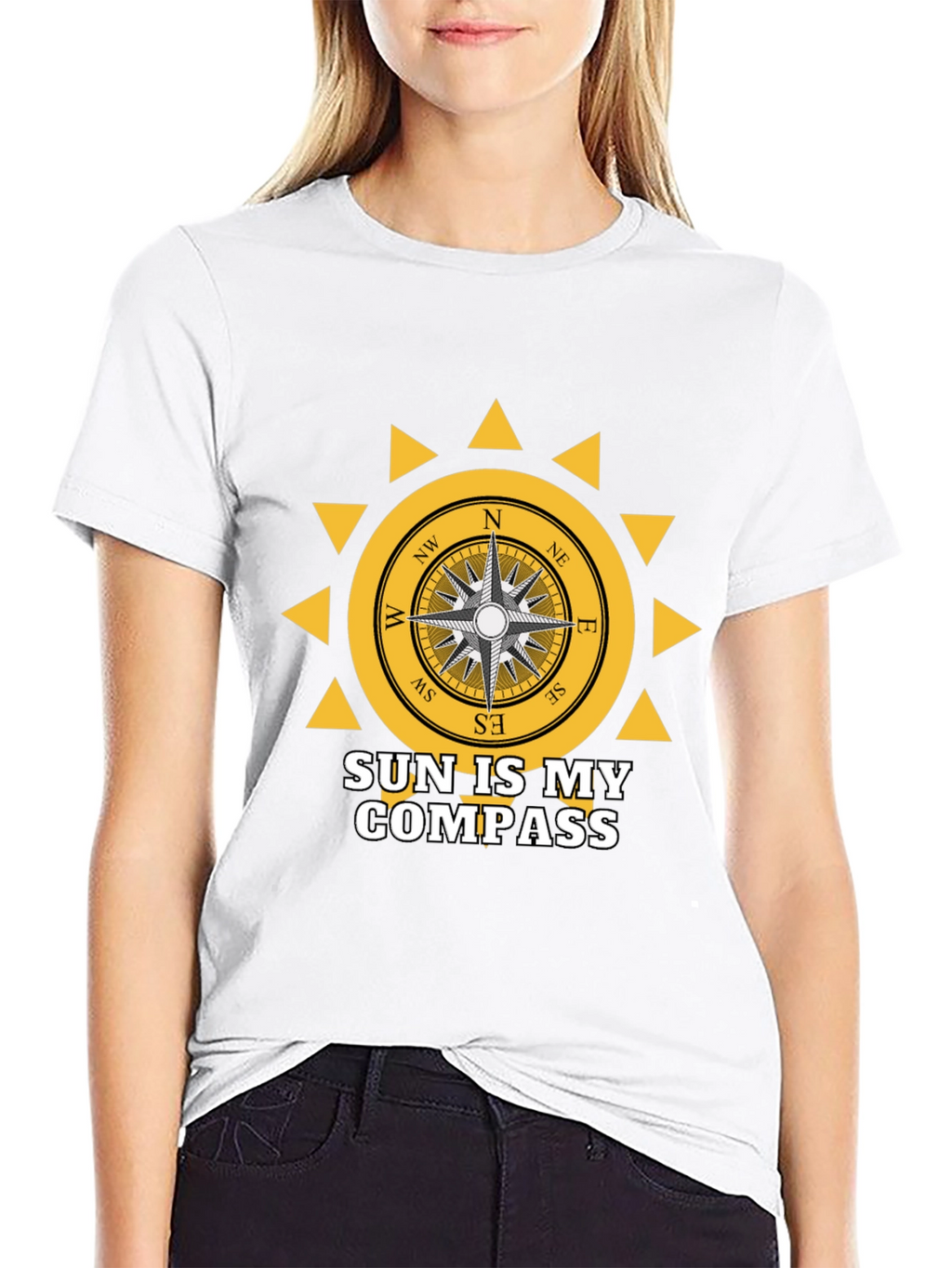 Sun Compass Graphic Tee - Adventure Awaits!
