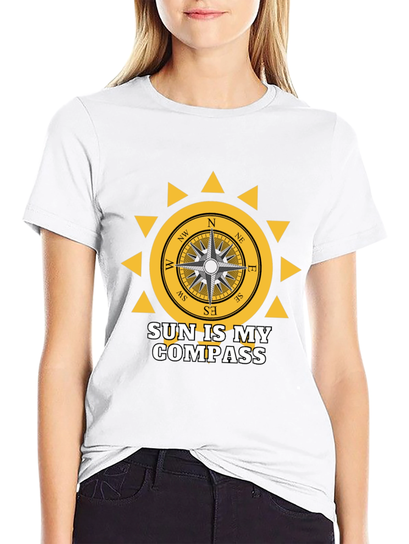 Sun Compass Graphic Tee - Adventure Awaits!
