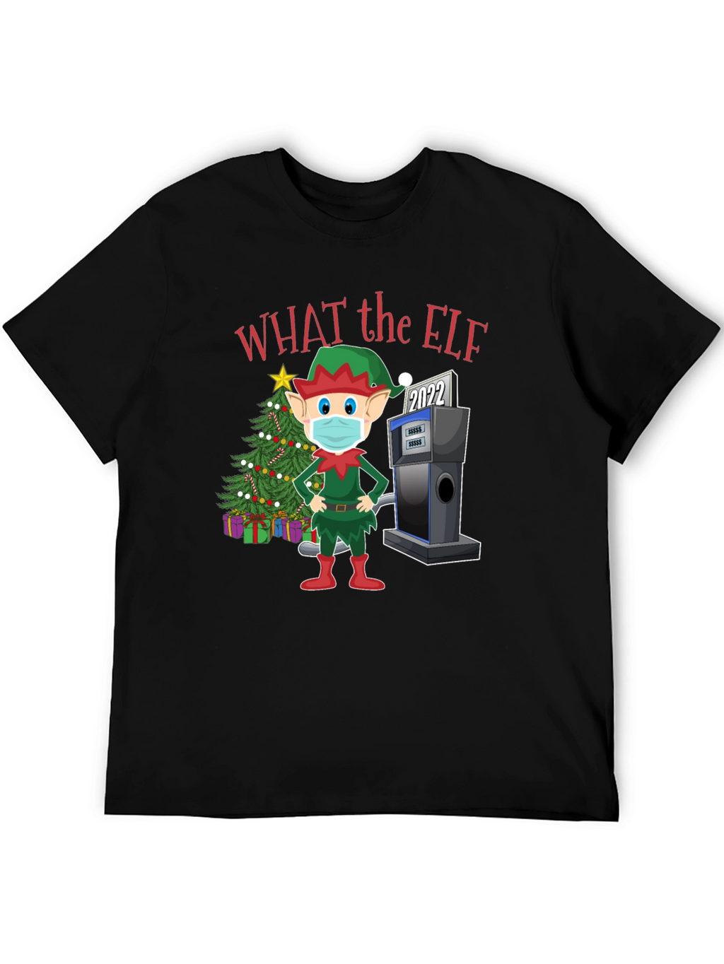 Funny Christmas Elf Gas Pump T-Shirt