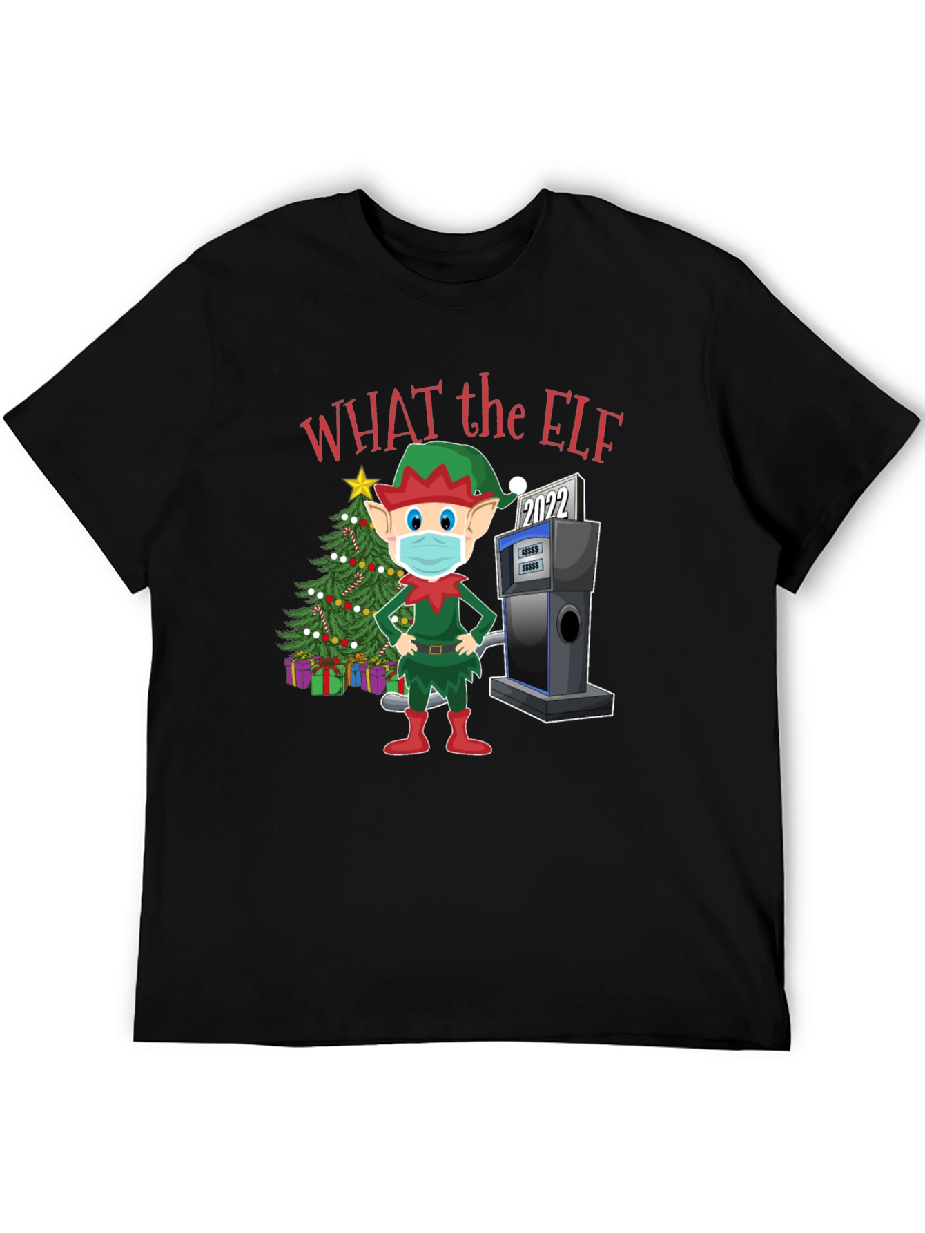 Funny Christmas Elf Gas Pump T-Shirt