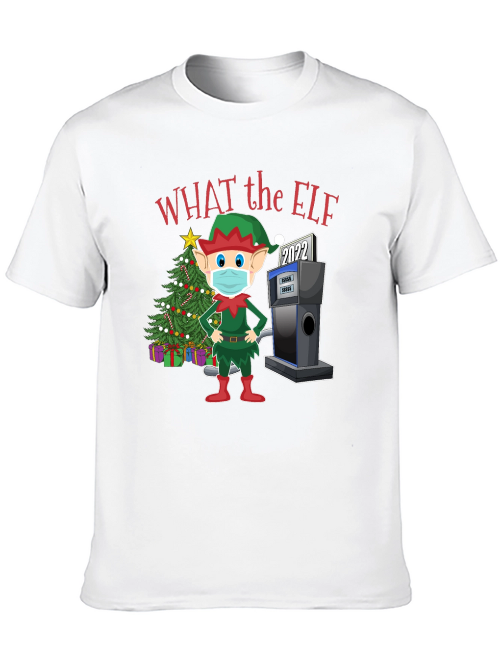 Funny Christmas Elf Gas Pump T-Shirt