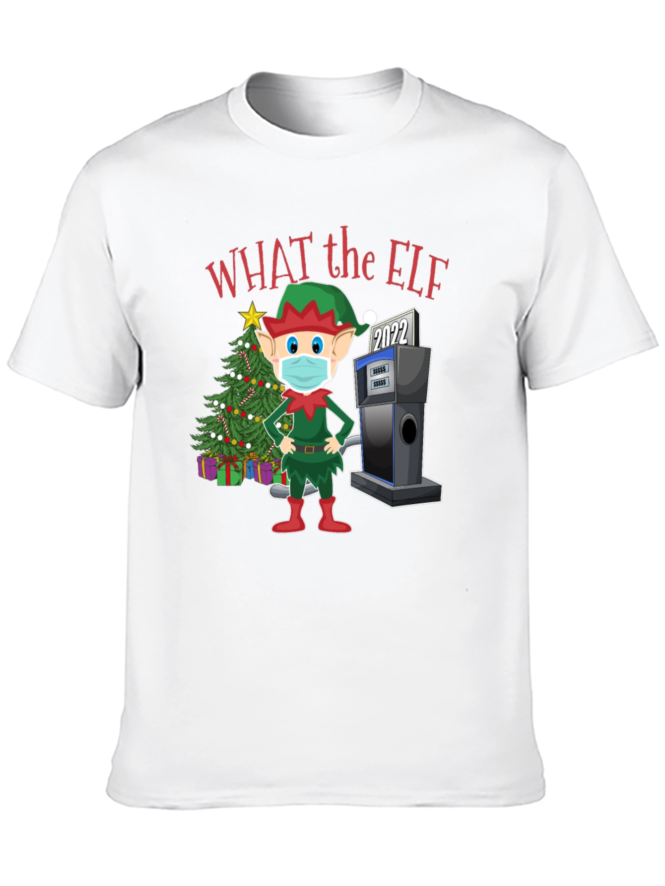 Funny Christmas Elf Gas Pump T-Shirt