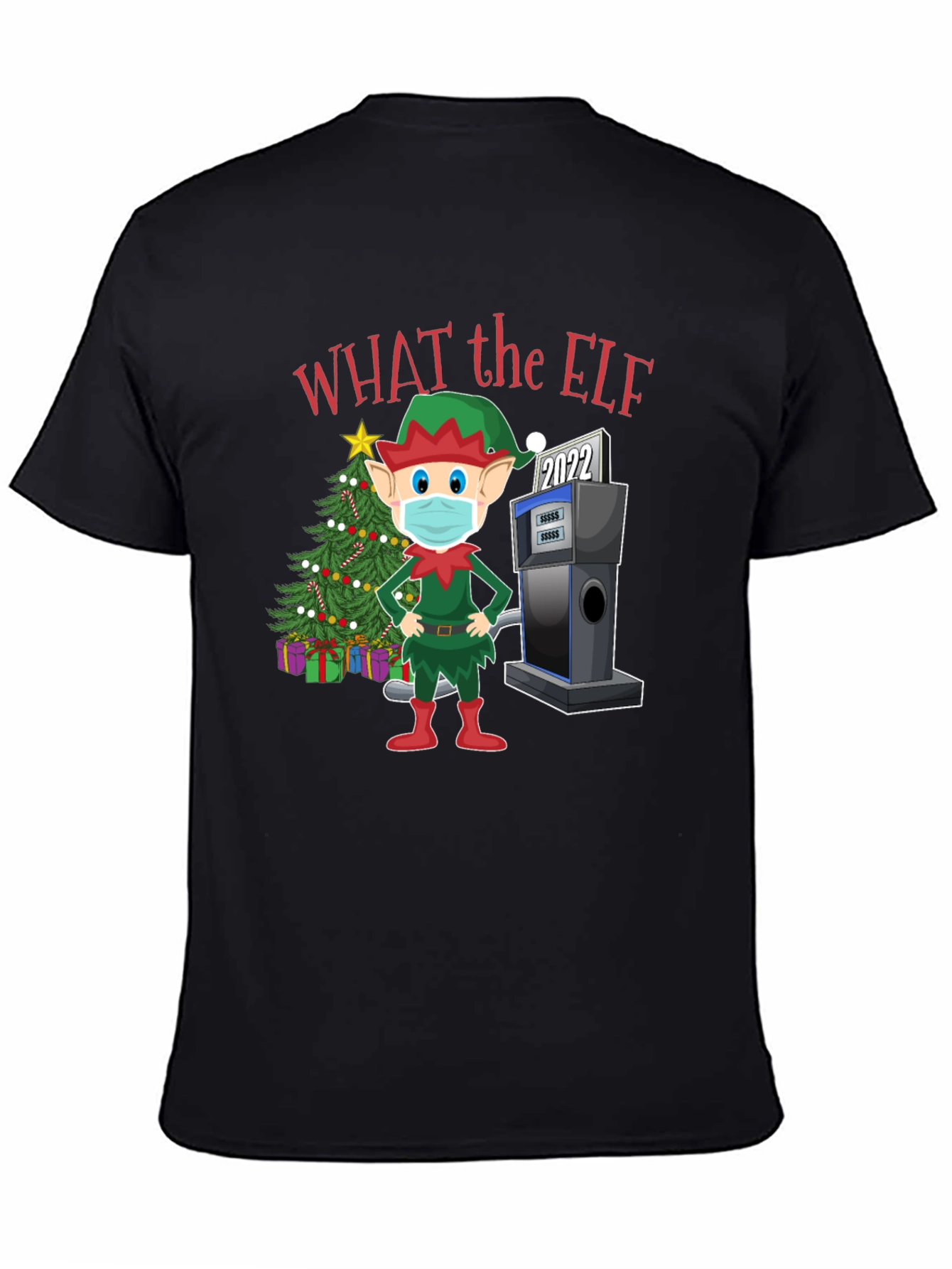 Funny Christmas Elf Gas Pump T-Shirt