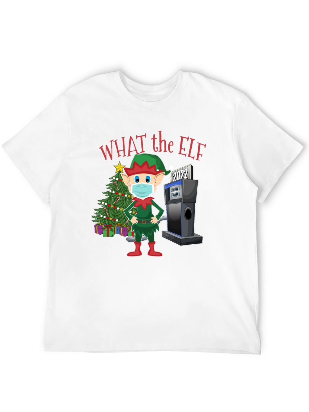 Funny Christmas Elf Gas Pump T-Shirt