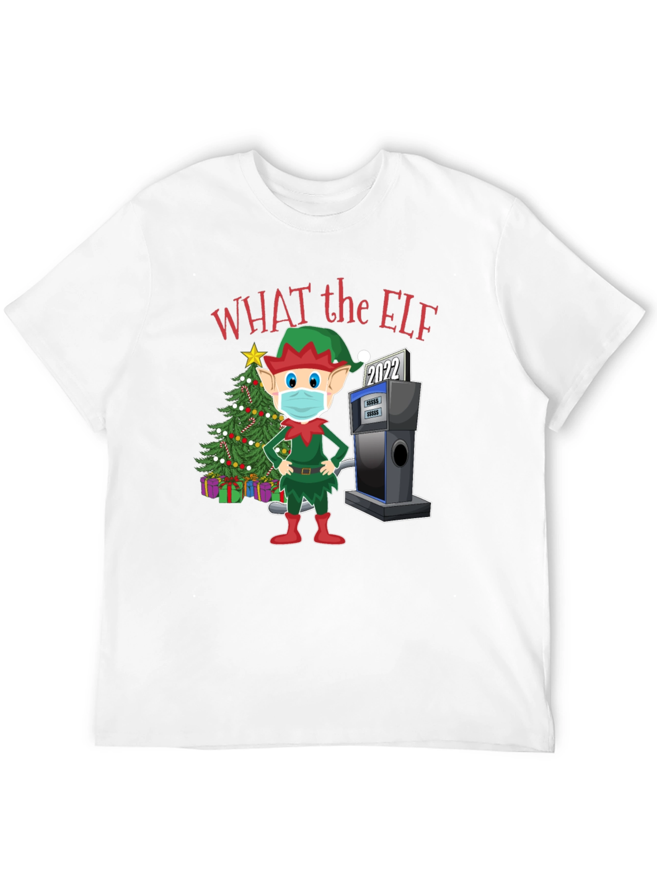 Funny Christmas Elf Gas Pump T-Shirt