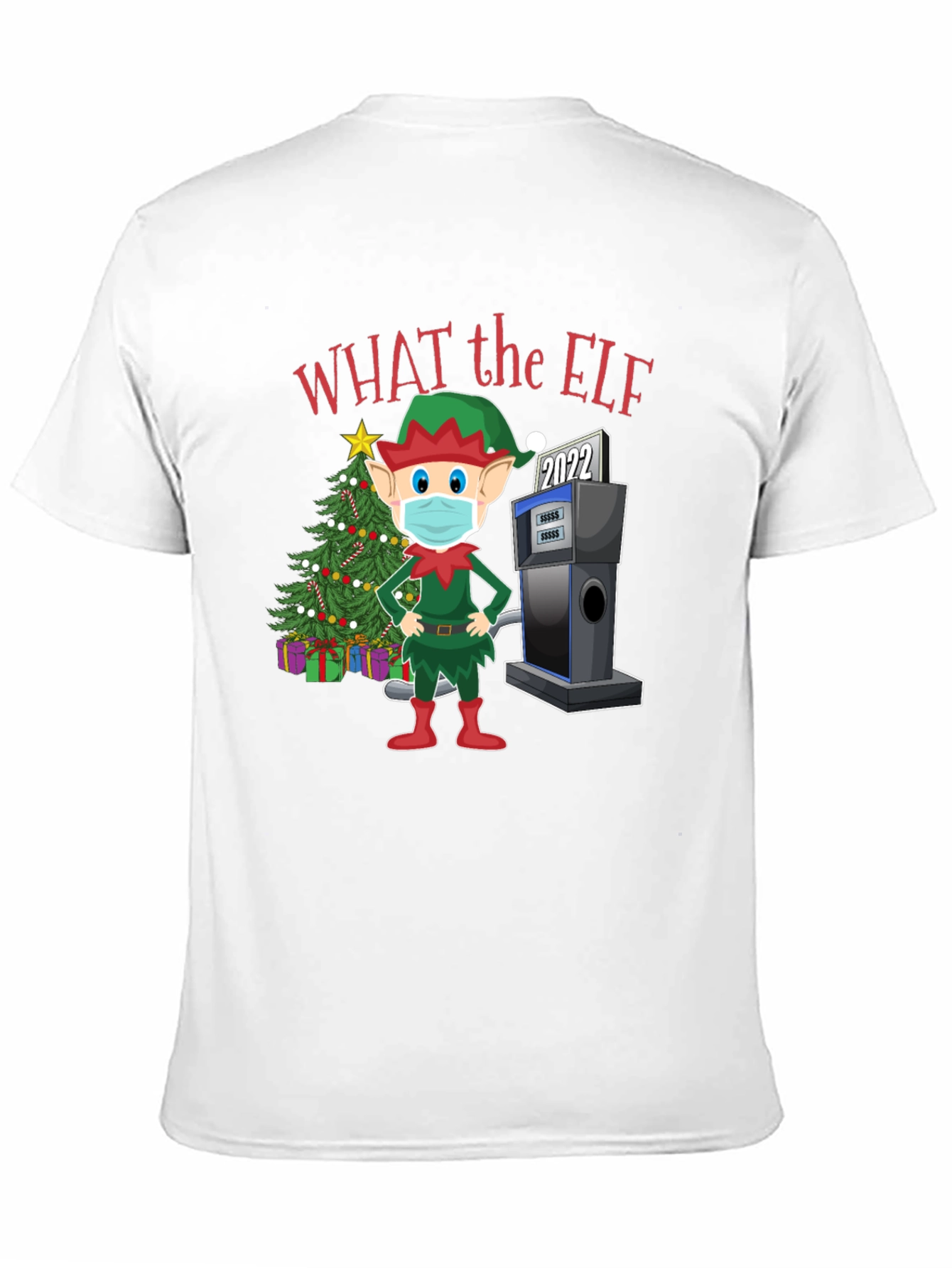 Funny Christmas Elf Gas Pump T-Shirt