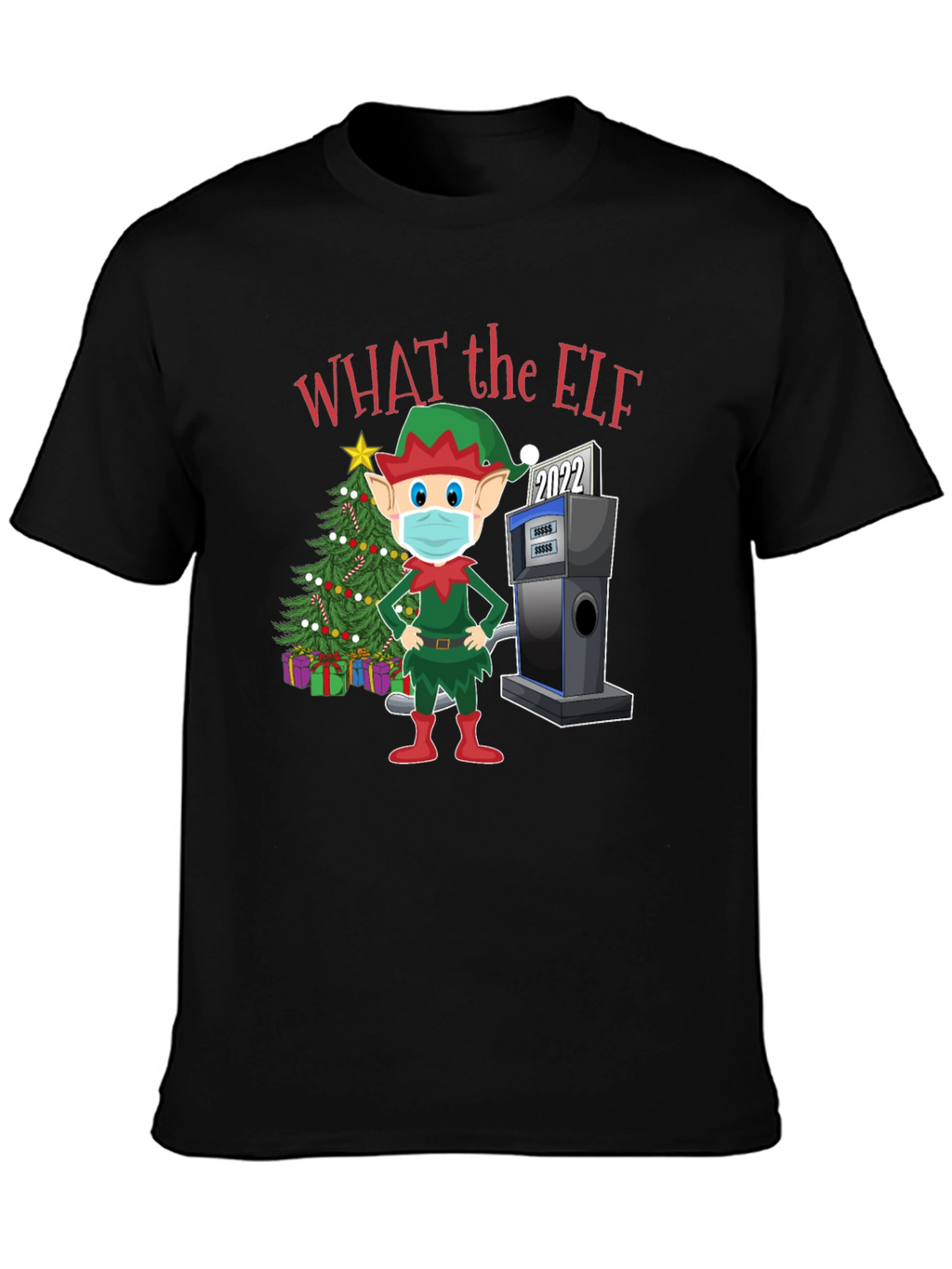 Funny Christmas Elf Gas Pump T-Shirt