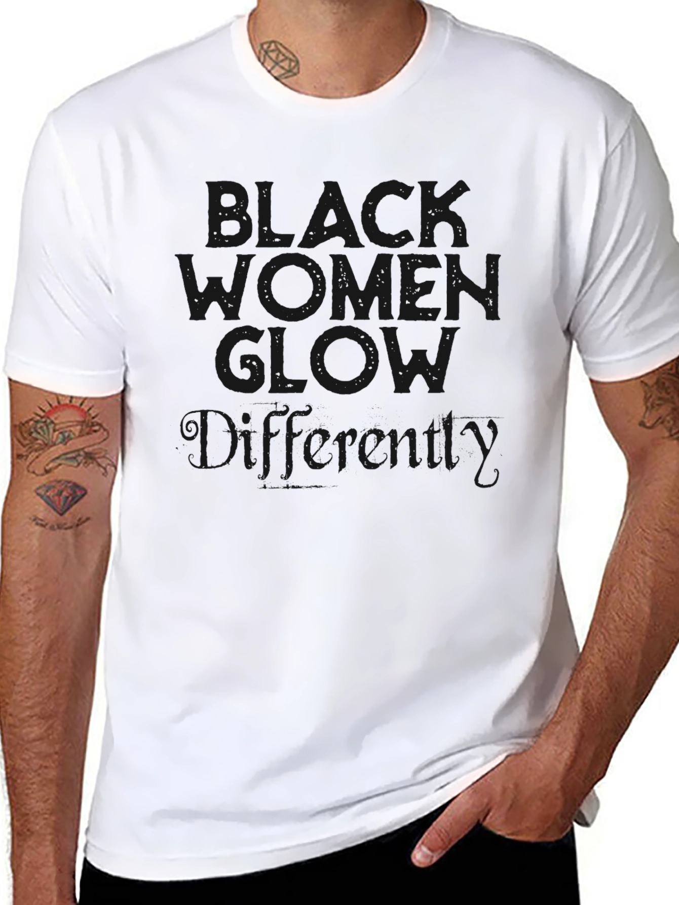 Black Women Glow Differently Graphic T-Shirt