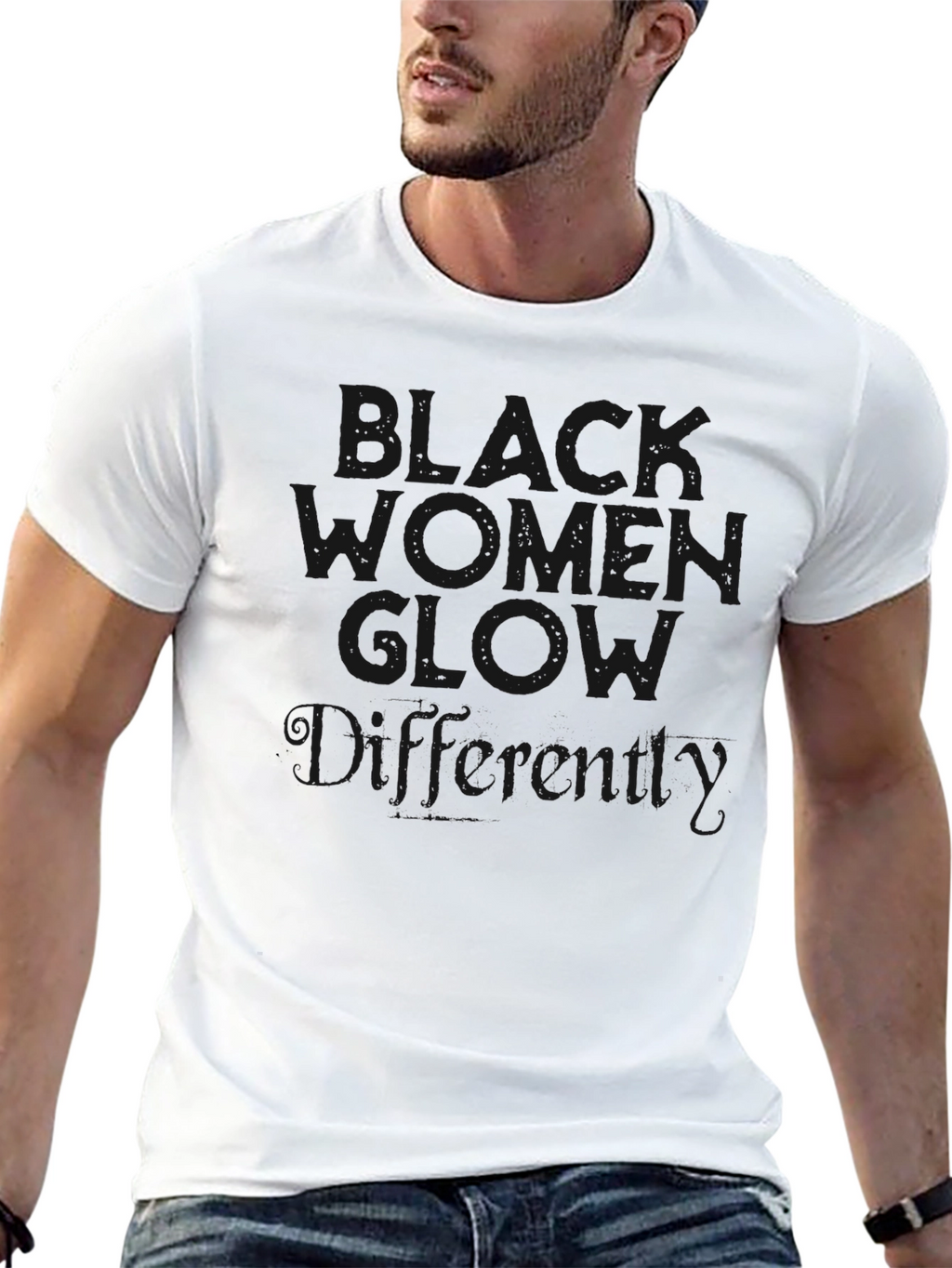 Black Women Glow Differently Graphic T-Shirt