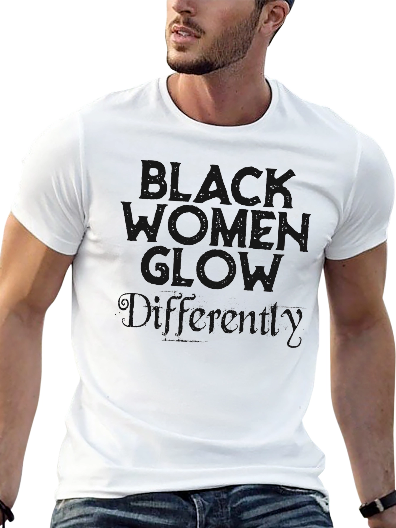 Black Women Glow Differently Graphic T-Shirt