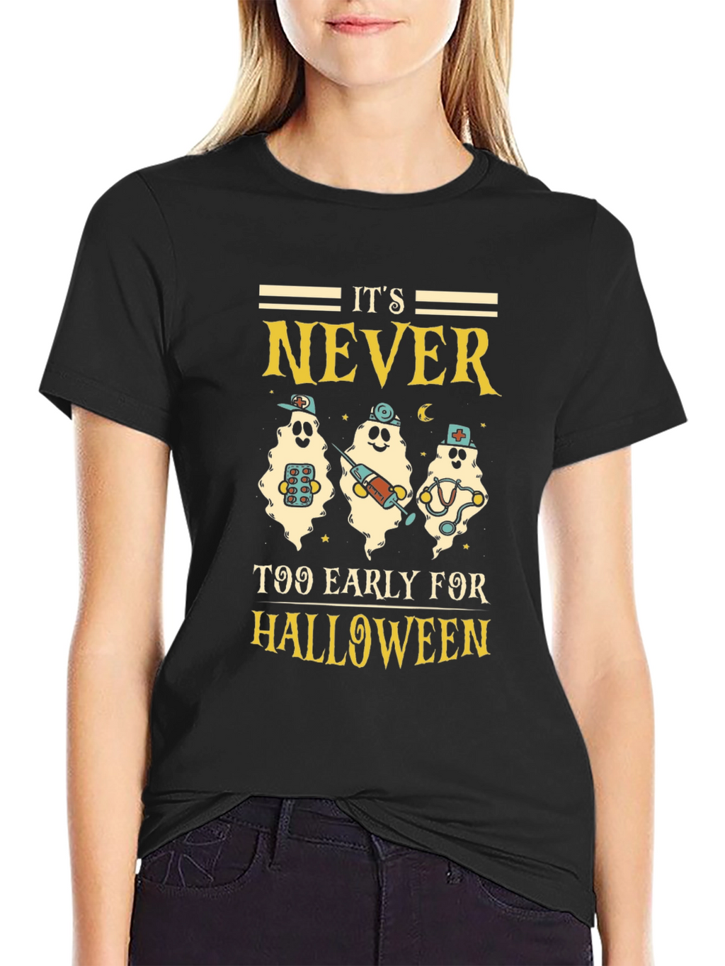 Halloween Ghost Nurse T-Shirt